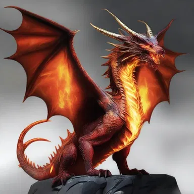 The majestic dragon spread its wings and started to bear down on the kingdom, its fiery breath ready to unleash chaos and destruction.