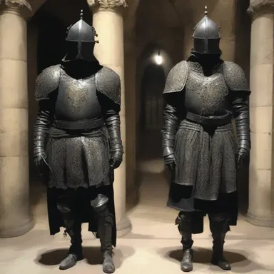 The haunted castle showcased a macabre collection of armets worn by the long-deceased knights.