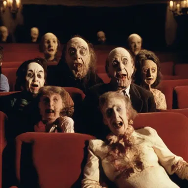 The horror movie had gobs of terrifying scenes that left the audience on the edge of their seats.