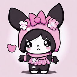 Ein hochwertiges digitales Kunstwerk, das Sanrio's Kuromi darstellt