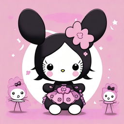 Ein hochwertiges digitales Kunstwerk, das Sanrio's Kuromi darstellt