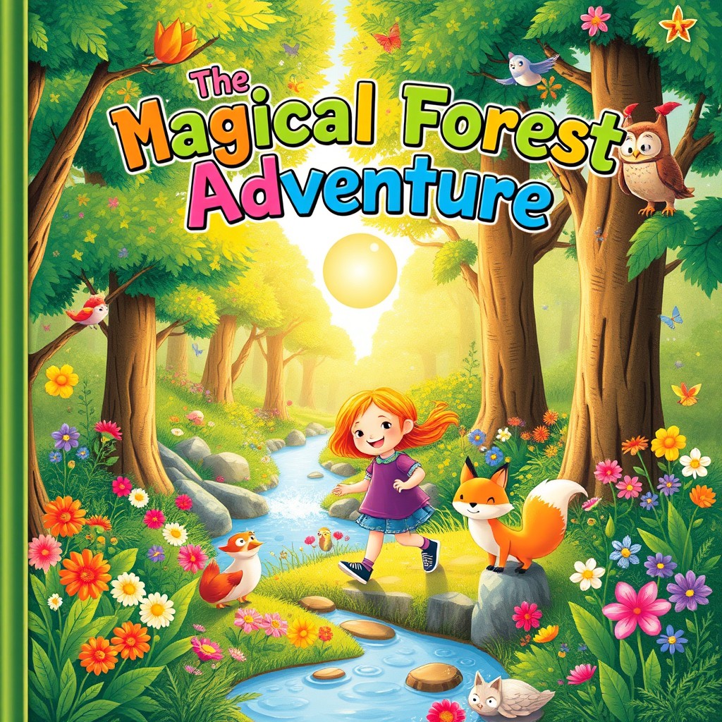 A delightful children's book cover featuring a whimsical story about friendship and adventure