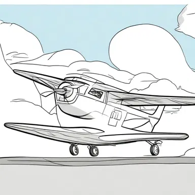 In the cartoon, the flaperon on the airplane's wing moved up and down to change its direction.