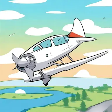 In the cartoon, the flaperon on the airplane's wing moved up and down to change its direction.