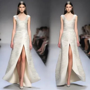 The fashion designer drew inspiration from the flaperons of vintage aircraft to create a unique dress design.