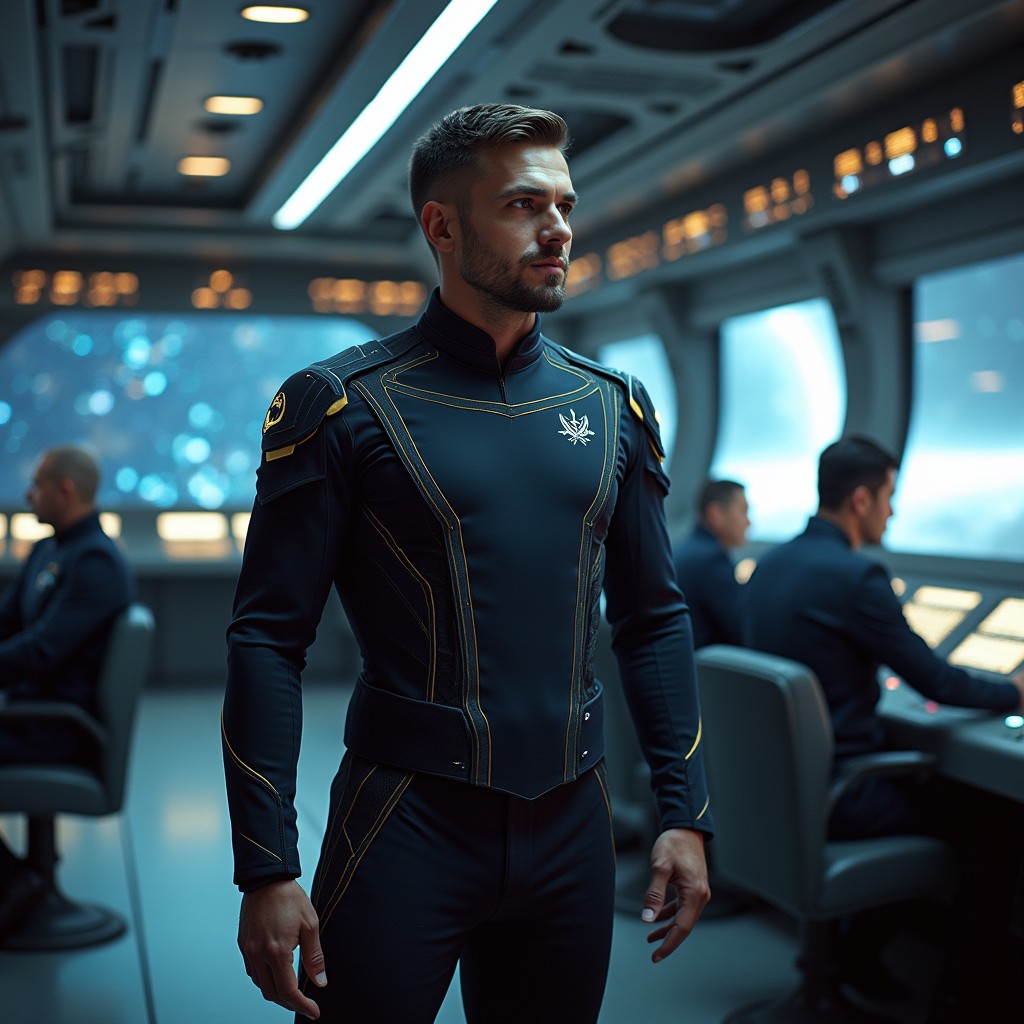 Futuristic Naval Captain: A Sci-Fi Icon