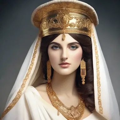 In Greek mythology, the goddess Athena often wore a mantilla as part of her divine attire.