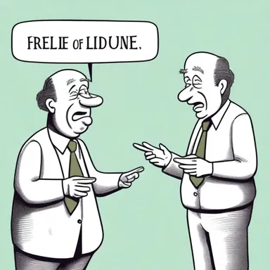 The cartoonist created a hilarious illustration that perfectly captured the punchline of the joke.