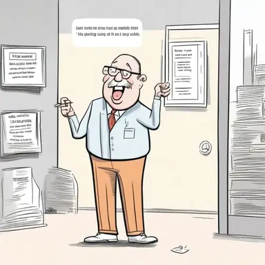 The cartoonist created a hilarious illustration that perfectly captured the punchline of the joke.