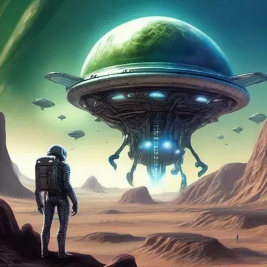 In science fiction novels, illustration is often used to depict futuristic technology and alien landscapes.