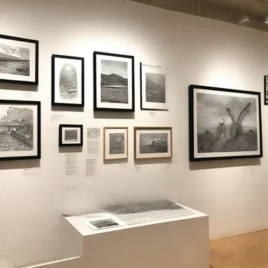 The art gallery featured an exhibition of stunning illustrations by local artists.