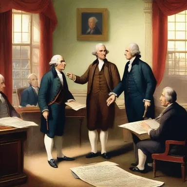 The textbook included an illustration depicting the signing of the Declaration of Independence.
