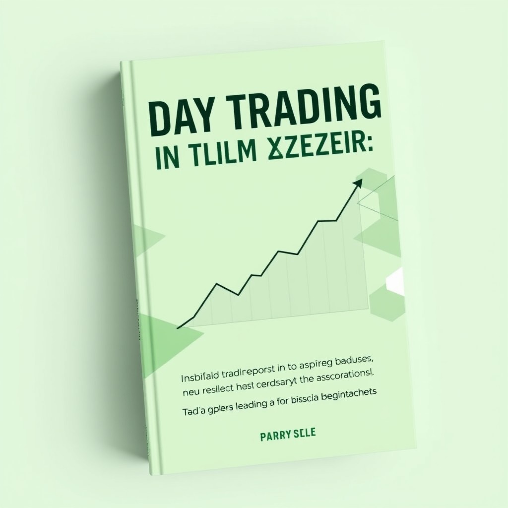 A sleek and modern book cover focused on day trading in Brazilian markets, featuring a light green color scheme