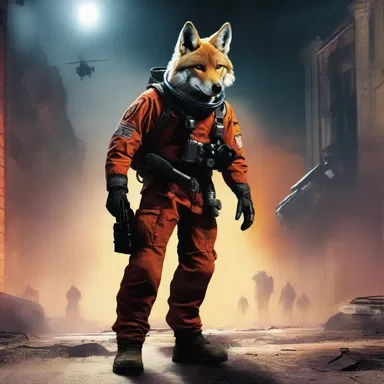 In the science fiction novel, the protagonist encounters a group of advanced coyote firefighters from another planet.