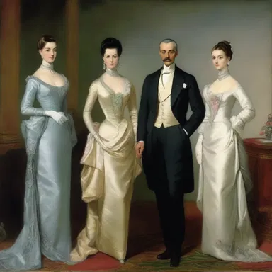 The artist's painting depicted the essence of respectability, with its portrayal of elegant individuals in formal attire.