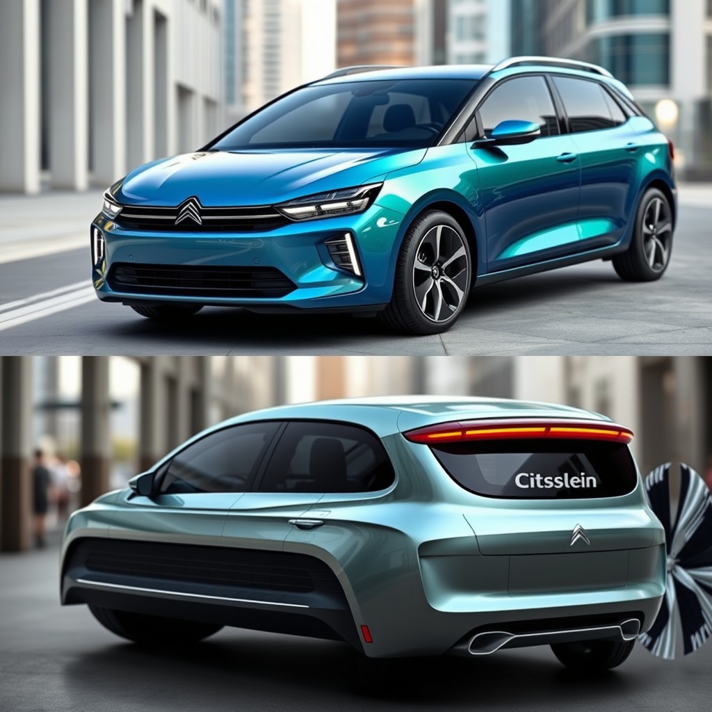 A modern version of the Citroen Visa, designed with a fusion of classic and contemporary elements