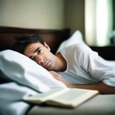 In the novel, the protagonist would often lie awake contemplating the meaning of life.