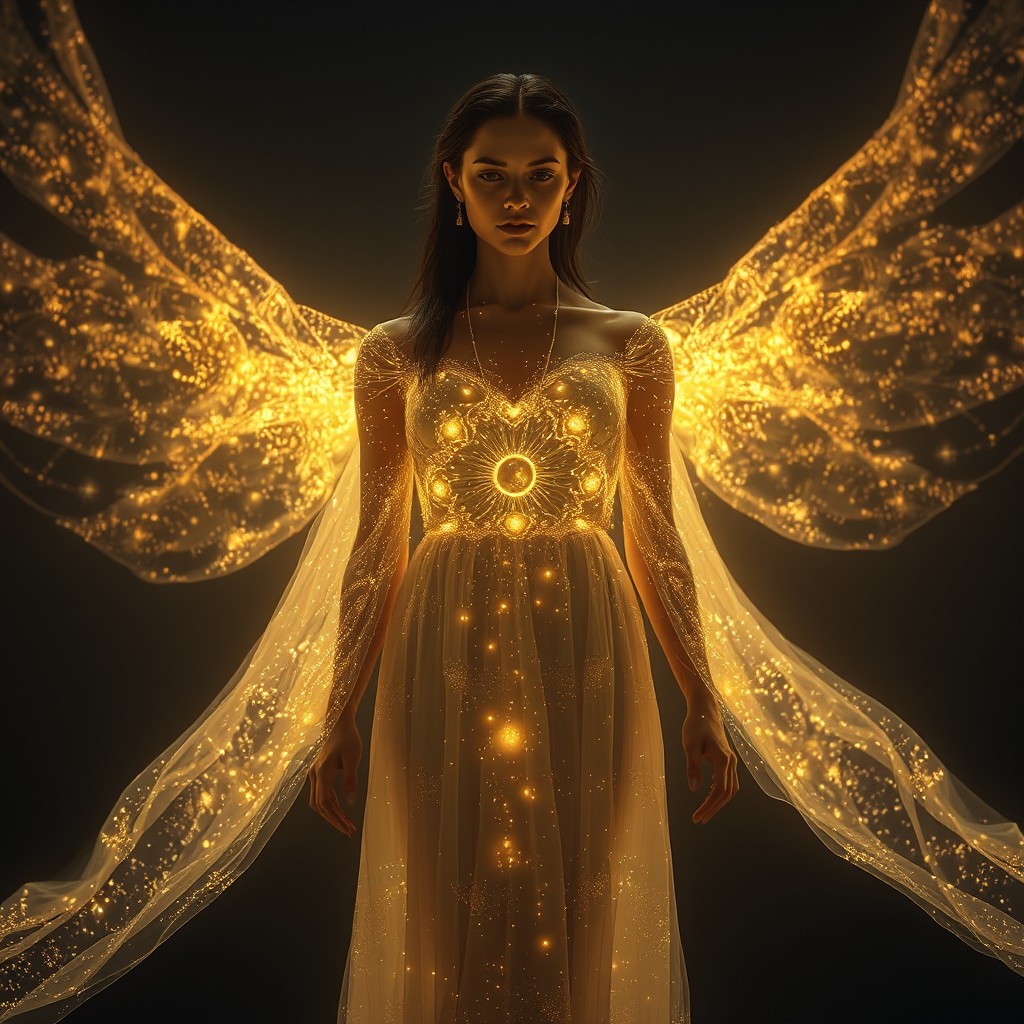 A cinematic, hyper-realistic portrayal of an ethereal celestial entity representing 'Life'