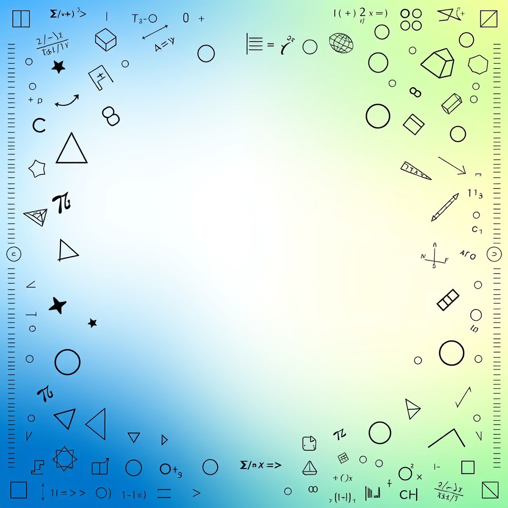 A creative and visually appealing cover page design for a maths portfolio