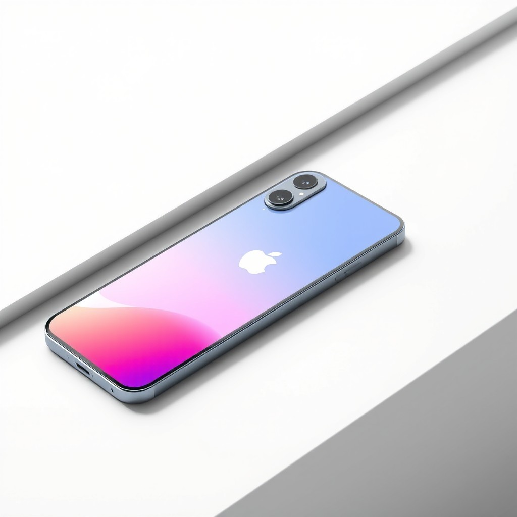 An artistic representation of the iPhone 17, showcasing its sleek and modern design features