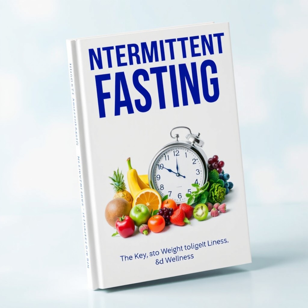 A visually striking book cover titled 'Intermittent Fasting'