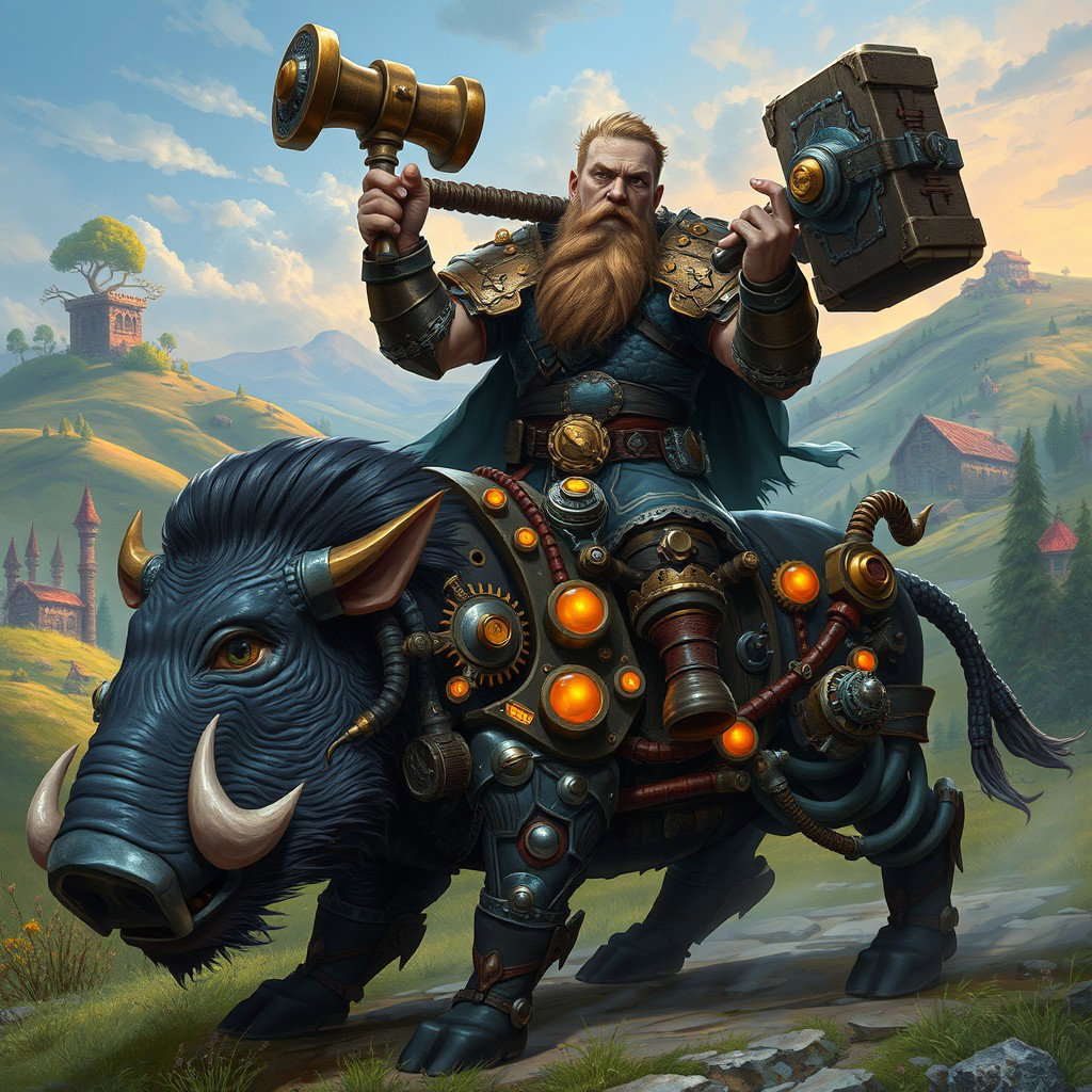 Forge Your Adventure: Dwarven Inventor in Action