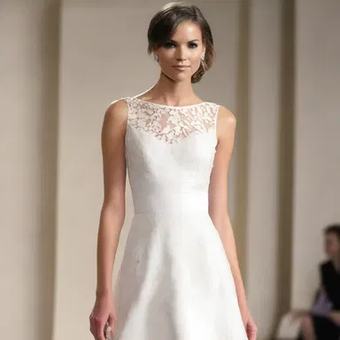 The dress featured a bold thumb molding pattern along the hemline, adding a touch of sophistication to the design.