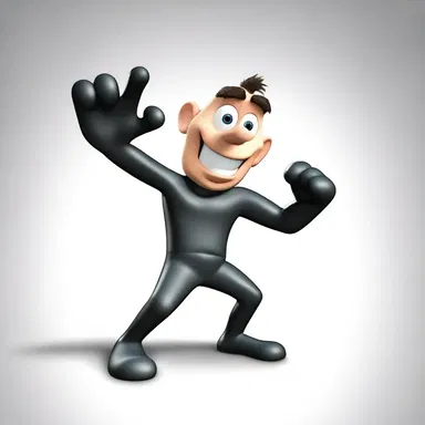In the cartoon, the character's thumb was exaggeratedly large, enabling him to easily grab objects and perform incredible feats.