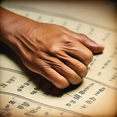 During ancient times, people used their thumbs to count and keep track of numbers.