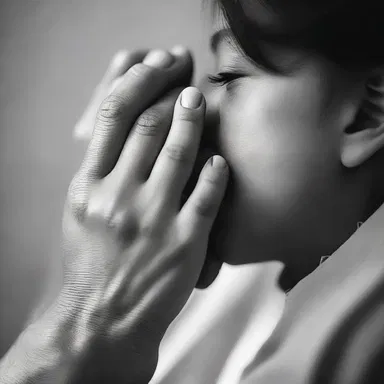 In a tender moment, they interlocked their fingers and their thumbs gently brushed against each other.