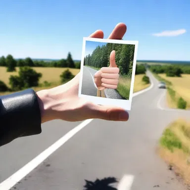 Why did the hitchhiker carry a photo of their thumb? In case they wanted a 'thumbs up' from passing motorists!