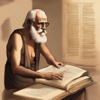 The historian meticulously thumbed through the ancient manuscript, seeking clues about the forgotten civilization.