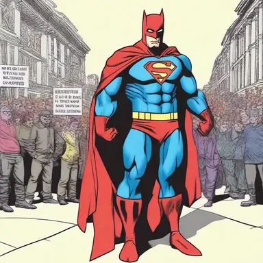 The superhero demanded a tribute from the citizens in exchange for their protection against villains.