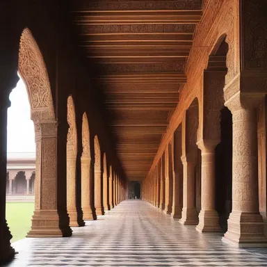 The grand entrance of the palace was adorned with intricate carvings, paying tribute to the craftsmanship of the era.