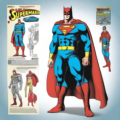 The superhero's costume and abilities are a tribute to the classic comic book characters that inspired the author.
