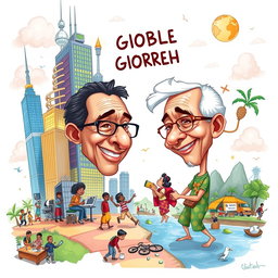 A caricature depicting the interdependence between the Global North and Global South