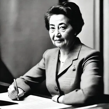 As a commissioner of the United Nations, she played a crucial role in negotiating peace treaties.