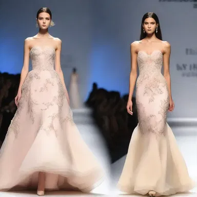 The beneficed designer created stunning and elegant dresses for the fashion show, receiving praises from the audience.