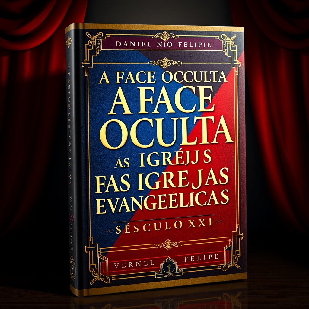A book cover for 'A FACE OCULTA DAS IGREJAS EVANGÉLICAS DO SÉCULO XXI' with the subtitle 'Verdade não Contada' and the author name 'Daniel Felipe' prominently displayed at the top