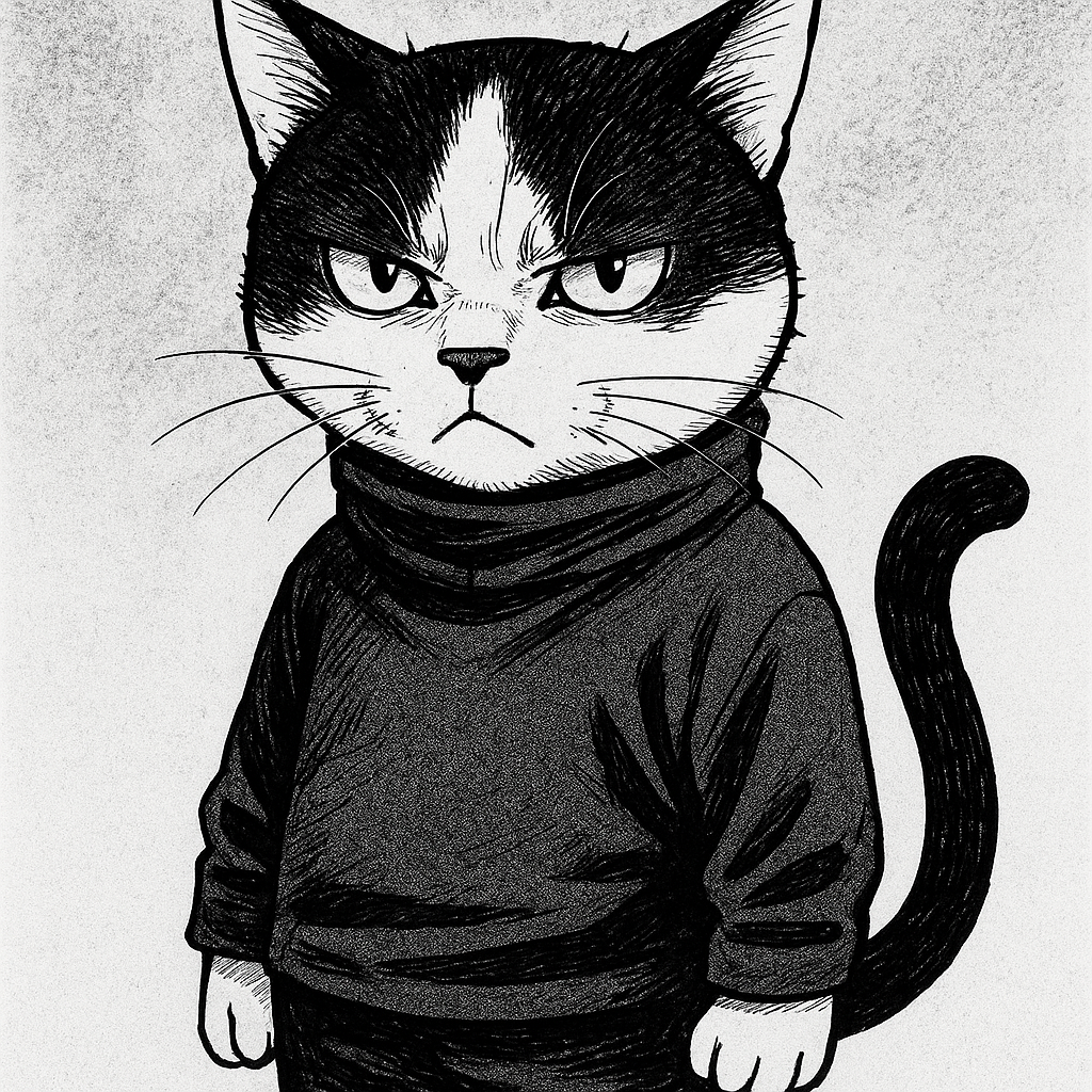a character in the style of jujtsu kaisen manga a cat