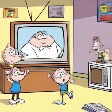The plot of the TV show was so unexciting that even the cartoons failed to entertain the audience.