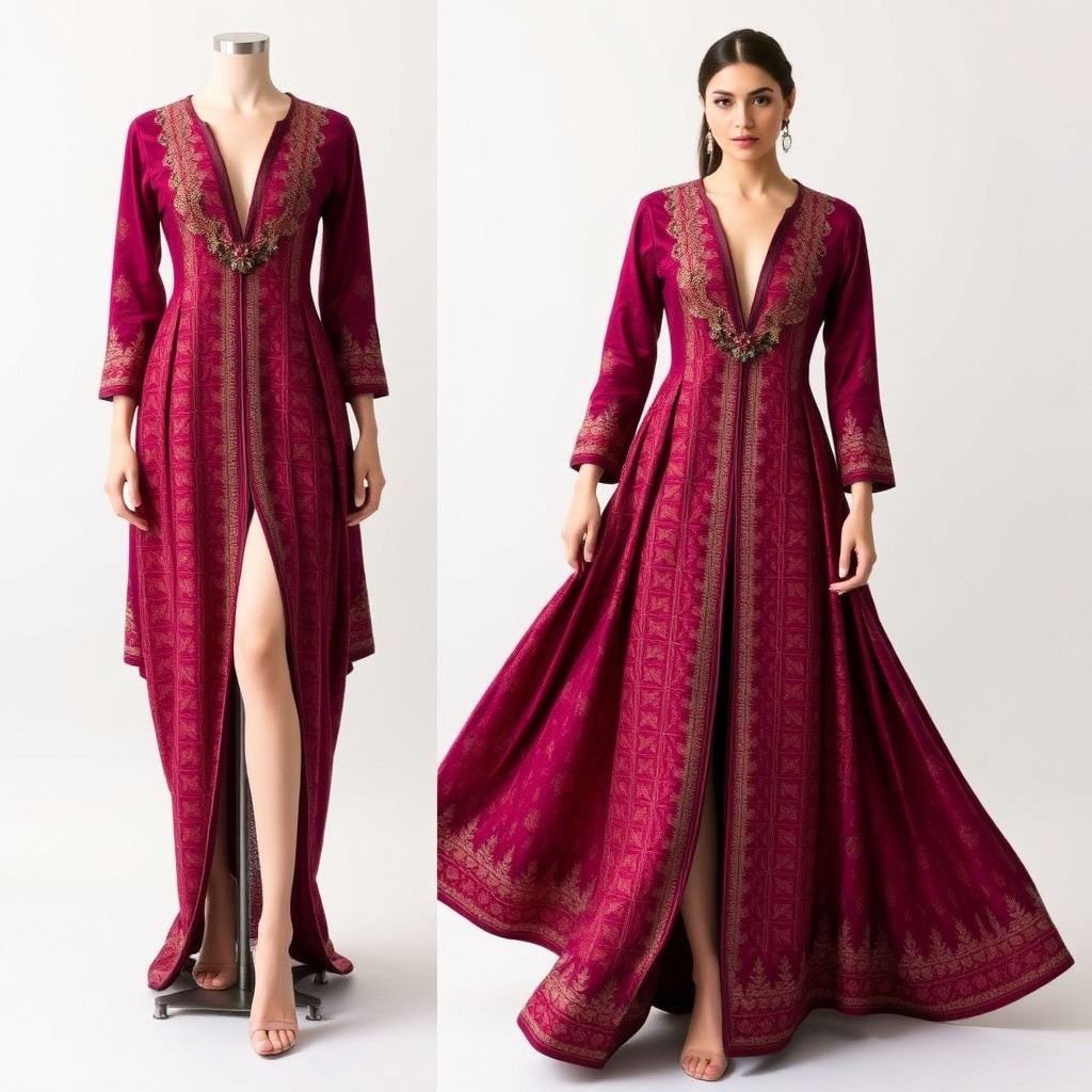 A stunning traditional shalwar kameez style dress with modern twists