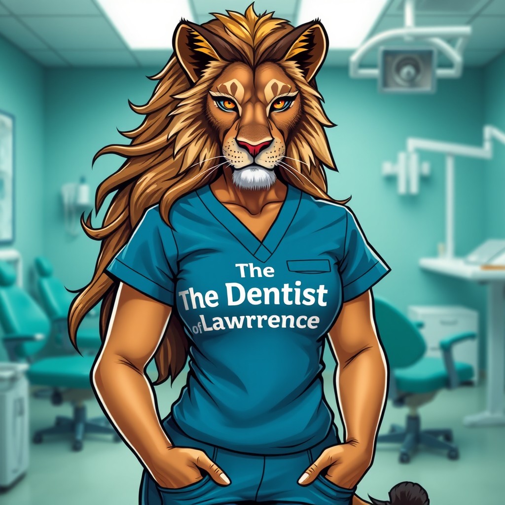 A striking character that is half woman and half lioness, showcasing a powerful and majestic fusion of human and feline features