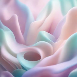 An abstract surreal art using light, pastel colors to create dreamlike forms, patterns, and scenes, imbued with an ethereal quality