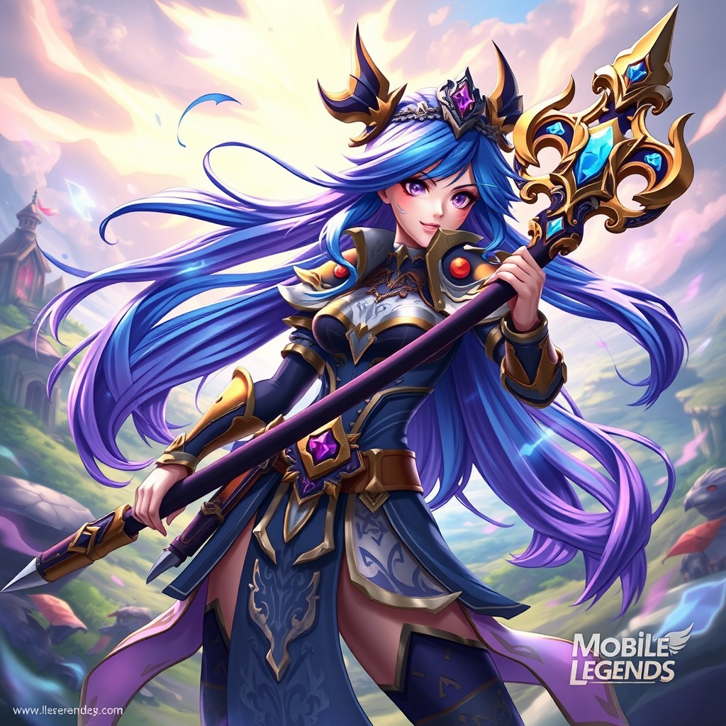 An imaginative depiction of a Mobile Legends-inspired character named Mie