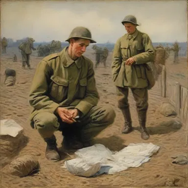 The artist used a field ration as the subject of their painting to depict the everyday life of soldiers in the field.