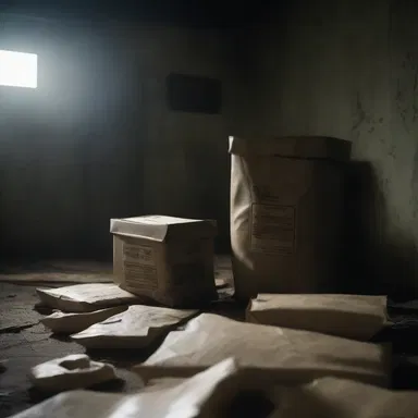 In the horror movie, the protagonist discovers an abandoned field ration pack in a haunted military base, creating an eerie atmosphere.