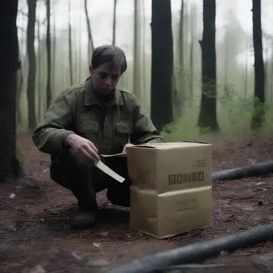 In the horror movie, the protagonist discovers an abandoned field ration pack in a haunted military base, creating an eerie atmosphere.