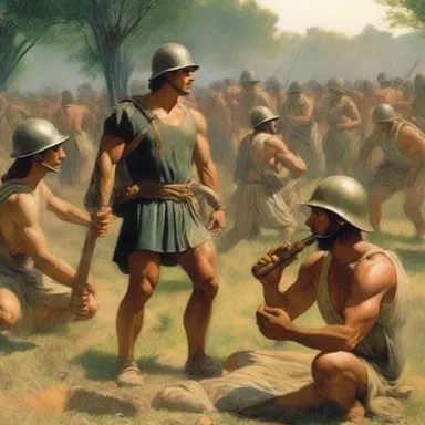 According to the ancient mythology, the gods provided field rations to the soldiers during times of war as an act of protection and support.