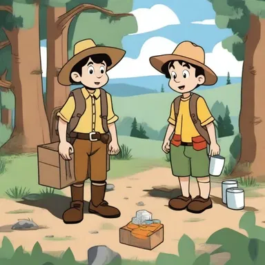 In the cartoon series, the main characters find themselves stranded in the wilderness and rely on field rations to survive until they are rescued.